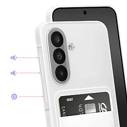 Avis Samsung Coque pour Samsung Galaxy A37 avec Porte-Cartes Extérieur Blanc