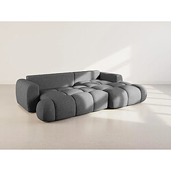 Avis Bestmobilier Yulin - Canapé d'angle droit 4 places convertible avec coffre en tissu bouclette