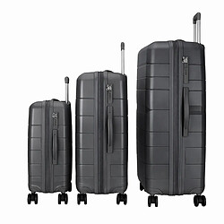 Avizar Set de 3 Valises Rigides à Roulettes 4 Roues Pivotantes 55-65-75cm Gris pas cher