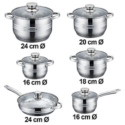 Cocktail Signature Signature Batterie de Cuisine 6 pcs Inox Argent pas cher