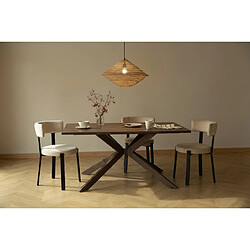 Acheter Homy France Table à manger rectangulaire effet noyer 6 à 8 personnes 180x90 cm XAVIER