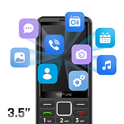 Myphone Téléphone Senior myPhone 3510?LTE avec un Grand Écran et Autonomie 7 Jours Noir pas cher