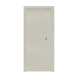 Reivilo Bloc-porte Miro avec poignée Exclusive grise, H.204 x l.63 cm, aspect textile opale
