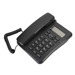 Avizar Téléphone Fixe Filaire avec Haut-parleur / Numérotation Rapide / Écran LCD Noir
