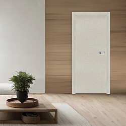 Reivilo Bloc-porte Miro avec poignée Exclusive grise, H.204 x l.63 cm, aspect textile opale
