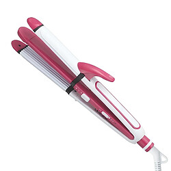 Avizar Fer à Lisser 3-en-1 avec Fonction Boucleur et Coiffeur Blanc / Rose