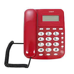 Avizar Téléphone Fixe Filaire Multifonction avec Écran LCD / Redial / Alarme Rouge