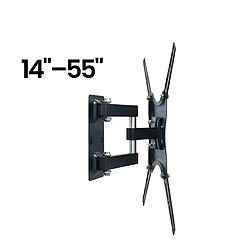 Avizar Support Mural Inclinable pour Téléviseur 14 à 55 Pouces Charge Maximale 15 kg Noir pas cher