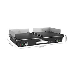 Plancha électrique 2000w 25 x 29 cm - 3066 - Dual 2000 - LITTLE BALANCE