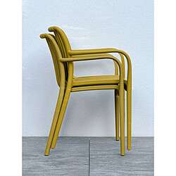 Acheter CITY GARDEN Lot de 2 Fauteuils de Jardin Tiago 81cm Moutarde