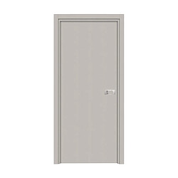 Reivilo Bloc-porte Miro avec poignée Exclusive grise, H.204 x l.63 cm, aspect cuir argile