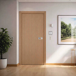 Reivilo Bloc-porte Miro avec poignée Exclusive grise, H.204 x l.63 cm, aspect chêne gris