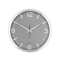 Nedis Horloge Murale Radio-Pilotée Mouvement Silencieux Touche Moderne et Élégant Gris