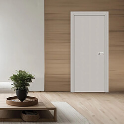Reivilo Bloc-porte Miro avec poignée Exclusive grise, H.204 x l.63 cm, aspect cuir argile