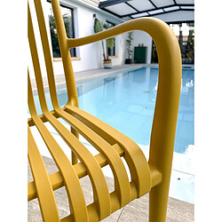 CITY GARDEN Lot de 2 Fauteuils de Jardin Tiago 81cm Moutarde pas cher