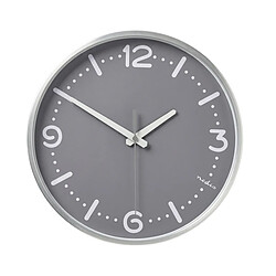 Nedis Horloge Murale Silencieux Diamètre 30 cm en Aluminium Facile à Lire Gris