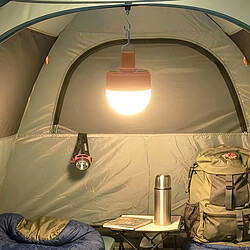 Avis Avizar Ampoule Solaire Camping Rechargeable 10W avec Crochet et 5 Modes LED 1200mAh Orange