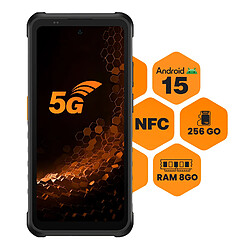 Hammer Smartphone Hammer Iron 6 5G 8?Go / 256?Go Android?15 IP69 Batterie 6050mAh Noir pas cher