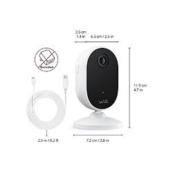 Avis WiZ Caméra de surveillance intérieure intelligente - Noir et blanc