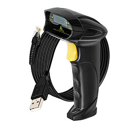 Nedis Lecteur de Codes-Barres Linéaire 1D par Laser Filaire USB-A Noir