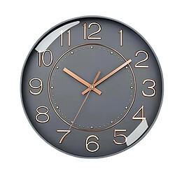 Avizar Horloge Murale Silencieuse 26 cm au Design Moderne et Luxueux Gris