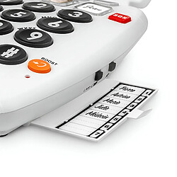 Avis Geemarc Téléphone Fixe Senior 40dB à Grosses Touches avec Télécommande SOS Blanc