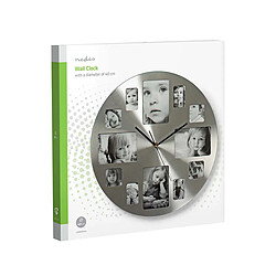 Nedis Horloge murale analogique - Argent pas cher
