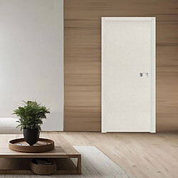 Reivilo Bloc-porte Miro avec poignée Exclusive grise, H.204 x l.63 cm, aspect textile perle
