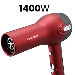 Avizar Sèche-Cheveux Électrique 1400W avec Air Froid et Vitesses Réglables Rouge pas cher