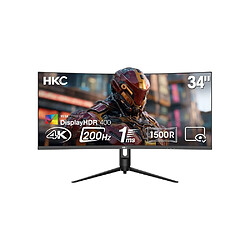 HKC CG345U - Écran gaming incurvé 34 pouces - 3440 x 1440 - 200 Hz