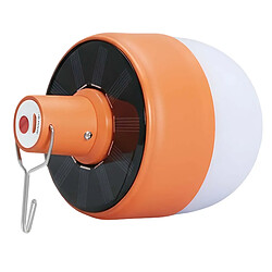 Acheter Avizar Ampoule Solaire Camping Rechargeable 10W avec Crochet et 5 Modes LED 1200mAh Orange