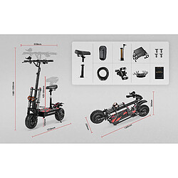 Trottinette Électrique Pliable BOYUEDA S3 60V38Ah Autonomie 120km Double Moteur 6000W pas cher