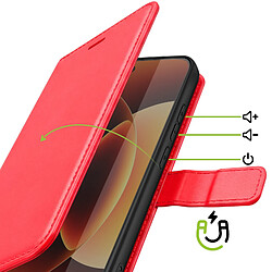 Avis Mayaxess Étui Portefeuille pour Xiaomi 17 avec Dragonne et Fonction Support Rouge