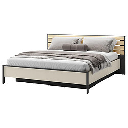 Bestmobilier Kimi - lit coffre - 180x200 cm - sommier et port USB inclus