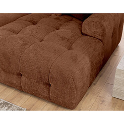 Bestmobilier Diane - Canapé panoramique en U 6 places en velours texturé pas cher