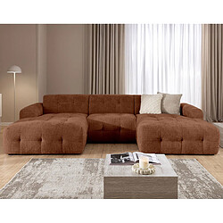 Acheter Bestmobilier Diane - Canapé panoramique en U 6 places en velours texturé
