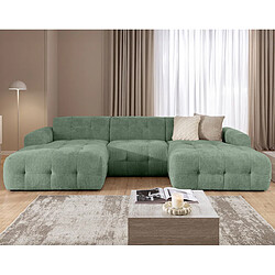 Acheter Bestmobilier Diane - Canapé panoramique en U 6 places en velours texturé