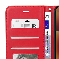 Mayaxess Étui Portefeuille pour Xiaomi 17 avec Dragonne et Fonction Support Rouge pas cher