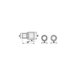 SAM OUTILLAGE S8 - Douille courte 8 mm 1/2 pouce 12 pans