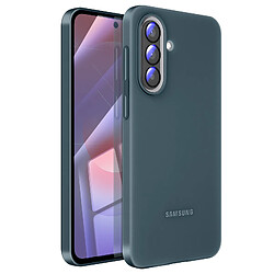 Samsung Coque pour Samsung Galaxy A37 en Silicone Lisse avec Rebords Surélevés Vert foncé