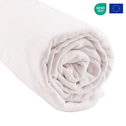 EASY DORT Drap housse 160x200 cm 100% Coton Bio pour lit king size Blanc