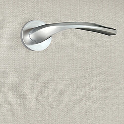 Poignée de porte design finition aspect chrome mat Flavia - KATCHMEE 