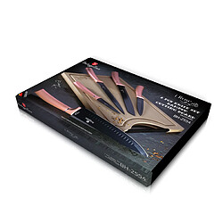 Acheter Berlinger Haus Jeu de 5 Couteaux de Cuisine Professionnel Acier inox, Chef, Planche à Découpe I-Rose Berli