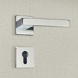 Poignée de porte design à cylindre finition aspect chrome brillant Alda - KATCHMEE 