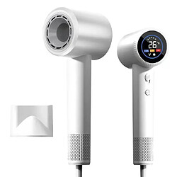 Sèche-cheveux pro 110k tr/min, 300M ions négatifs, embout magnétique, écran LED