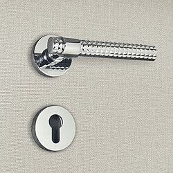 Poignée de porte design à cylindre finition aspect chrome brillant Grazia - KATCHMEE 
