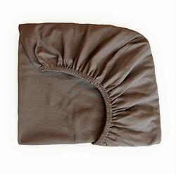 EASY DORT Drap housse 90x190 / 90x200 cm Bambou - Taupe
