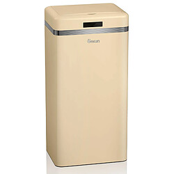 Swan Retro Poubelle à Ouverture Automatique avec Capteur, Métal, 45 Litres, Vintage SWKA4500CNEU