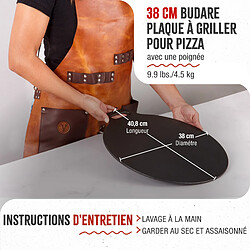 Victoria Plaque à Griller en Fonte, Induction pour Pizza, Budare 38cm pour Barbecue, Four 34573 Vict pas cher