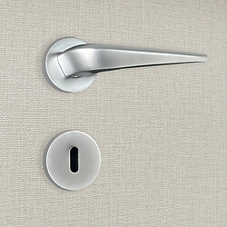Poignée de porte design à clé finition aspect chrome mat Alissia - KATCHMEE 